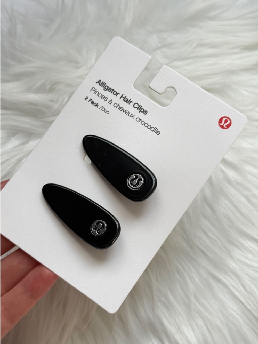 Lululemon Black Hair Clips - 2 Pack Duo New